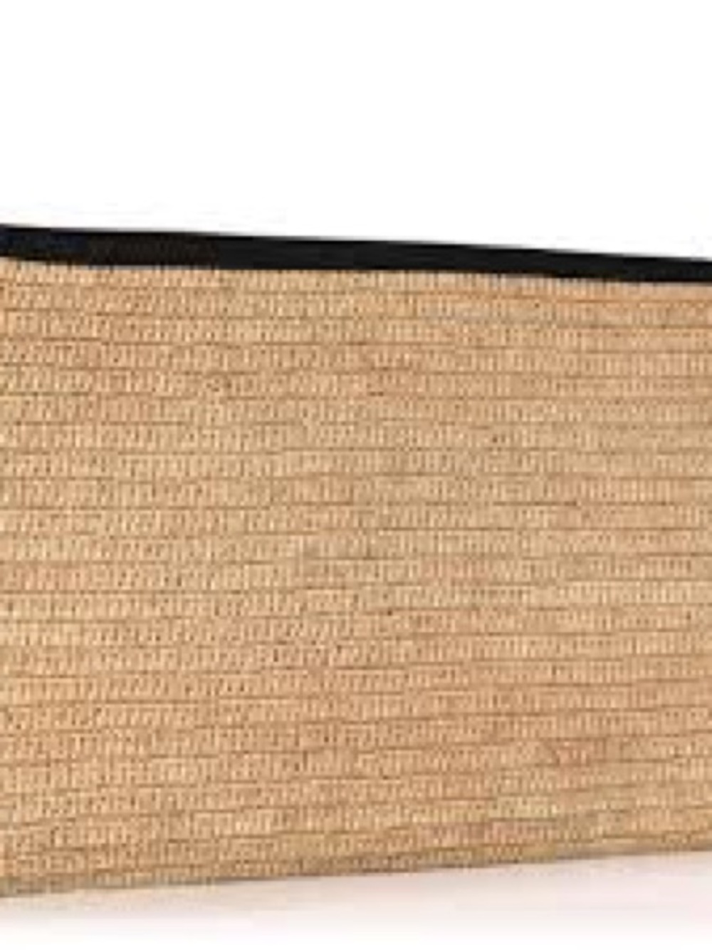 NWOT Chanel Beaute Natural Burlap Pouch with Black Accents - Picture 2 of 4